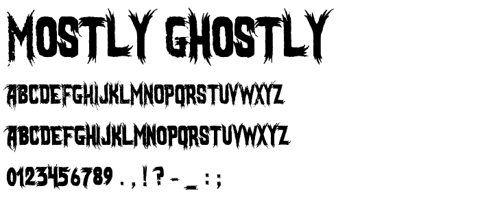 Mostly Ghostly font